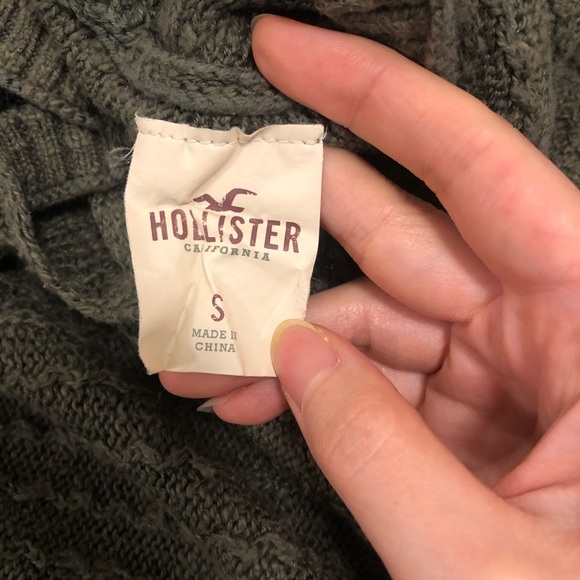 Hollister Oversized Knit Sweater Army green - Picture 4 of 6